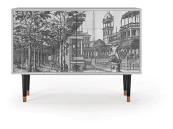 Aparador - 115x85x48 cm - BS4 - View of the Piazza, Gris