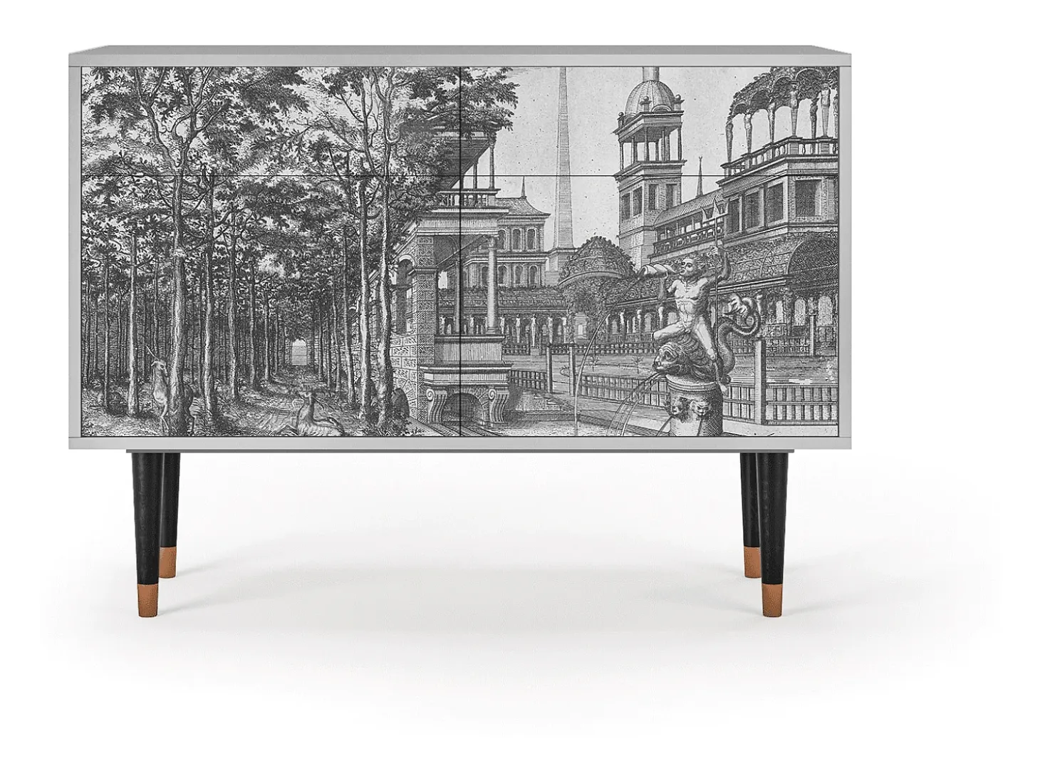 Aparador - 115x85x48 cm - BS4 - View of the Piazza, Gris