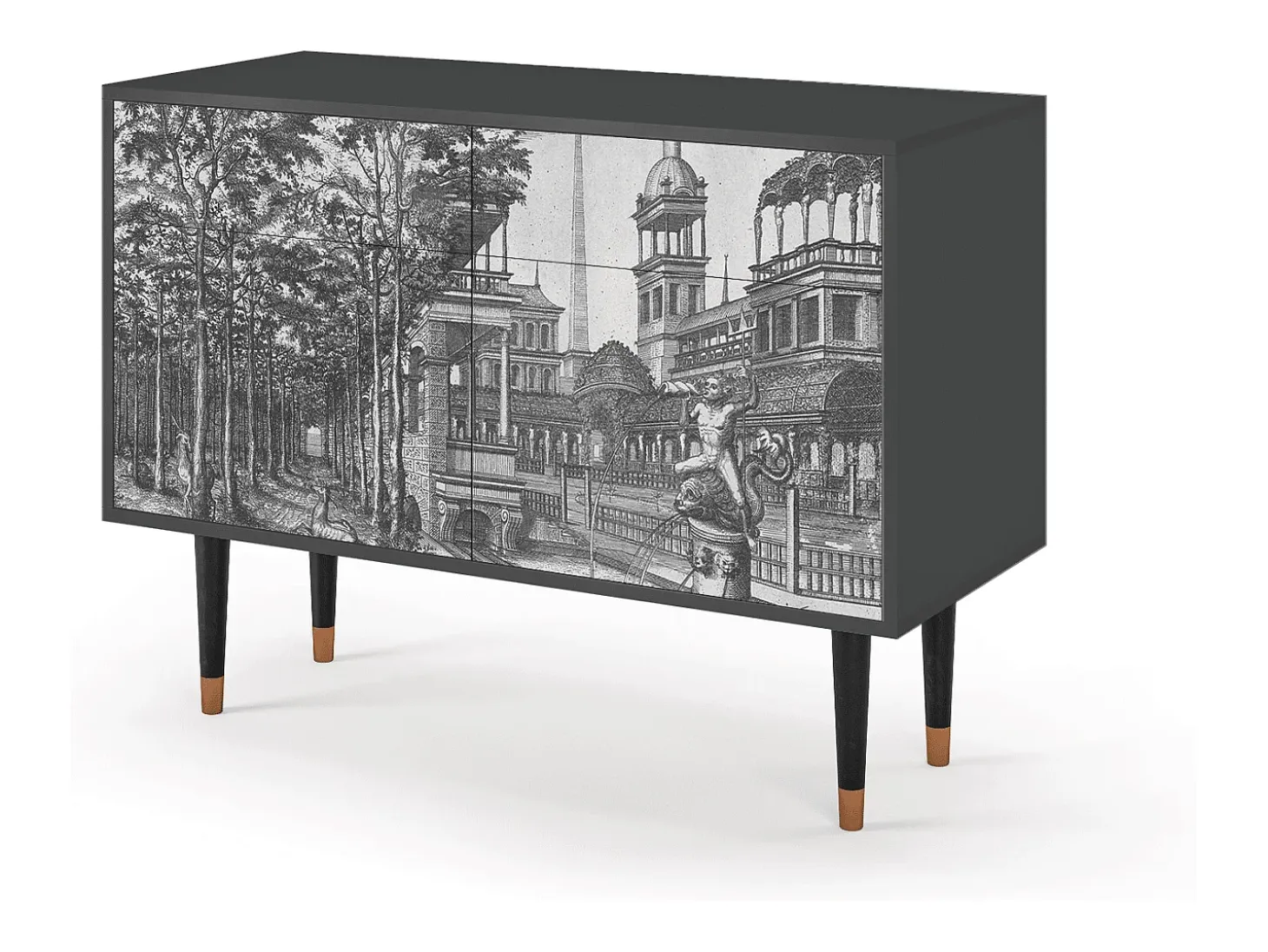 Aparador - 115x85x48 cm - BS4 - View of the Piazza, Antracita