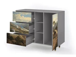 Aparador - 125x98x48 cm - BS2 - View Across the Plains , Gris