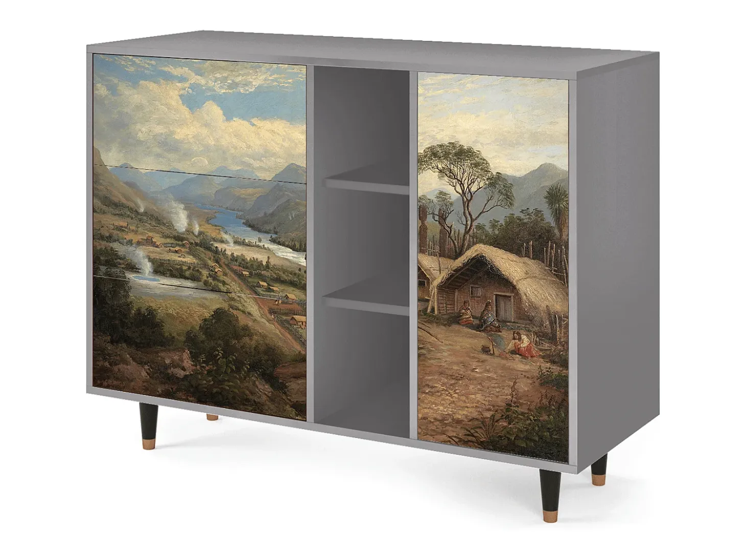 Aparador - 125x98x48 cm - BS2 - View Across the Plains , Gris