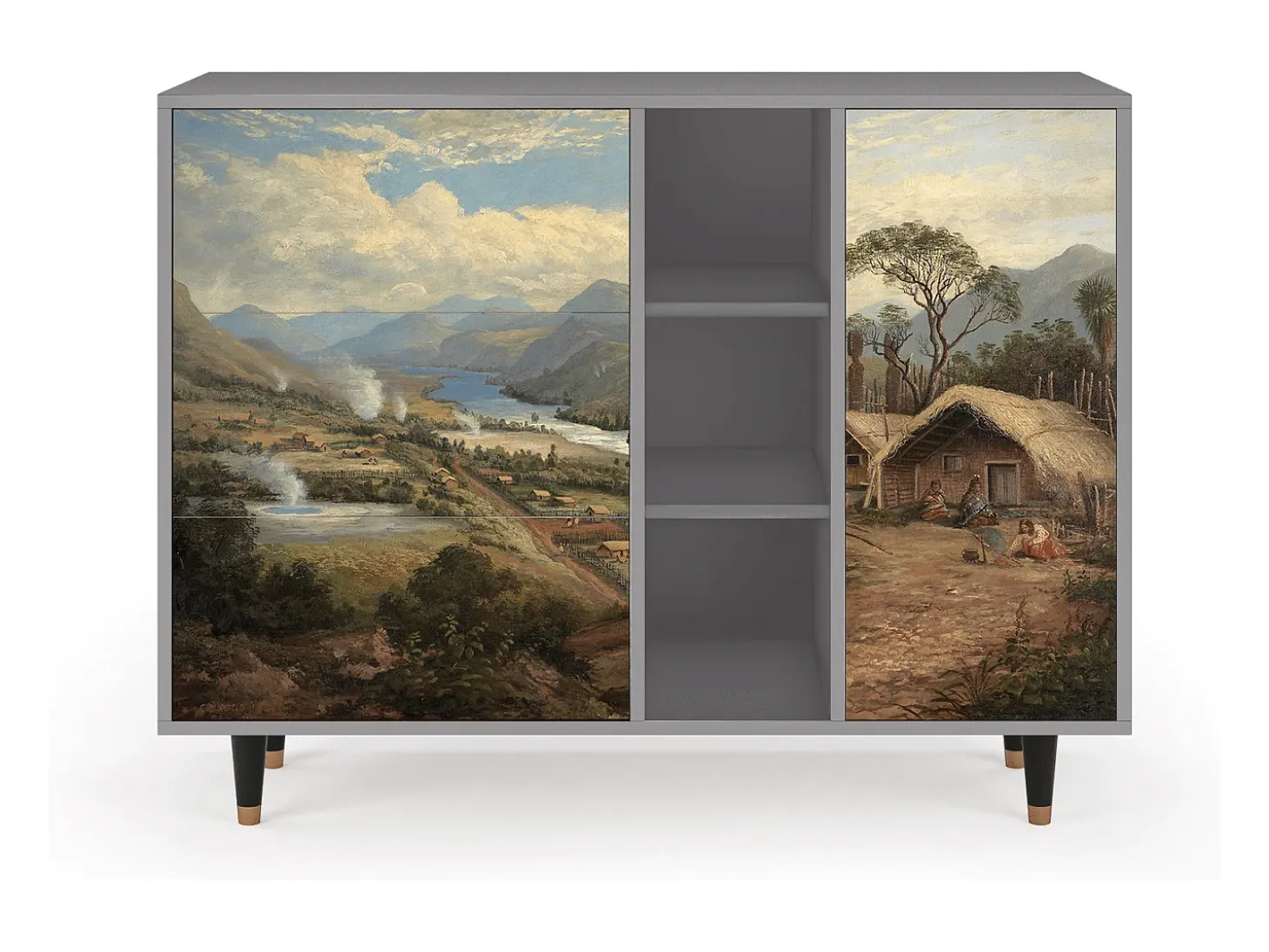 Aparador - 125x98x48 cm - BS2 - View Across the Plains , Gris