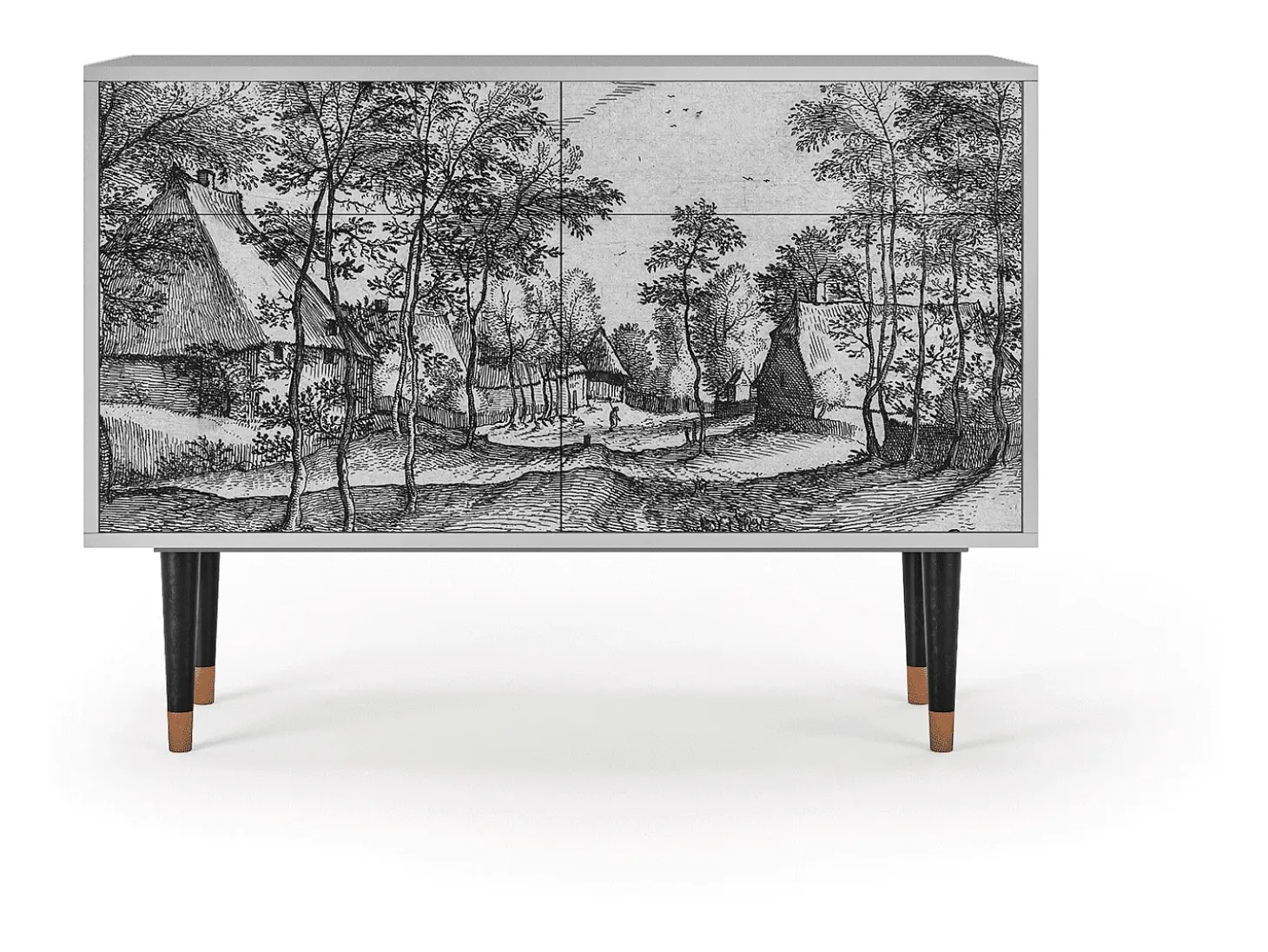 Aparador - 115x85x48 cm - BS4 - Village Road, Gris