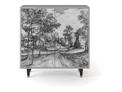 Aparador - 94x96x48 cm - BS3 - Village Road, Gris