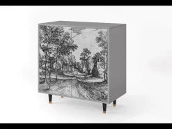 Aparador - 94x96x48 cm - BS3 - Village Road, Gris