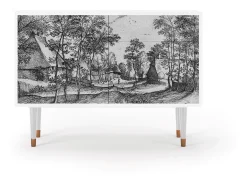 Aparador - 115x85x48 cm - BS4 - Village Road, Blanco
