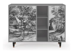 Aparador - 125x98x48 cm - BS2 - Village Road, Gris