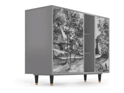 Aparador - 125x98x48 cm - BS2 - Village Road, Gris