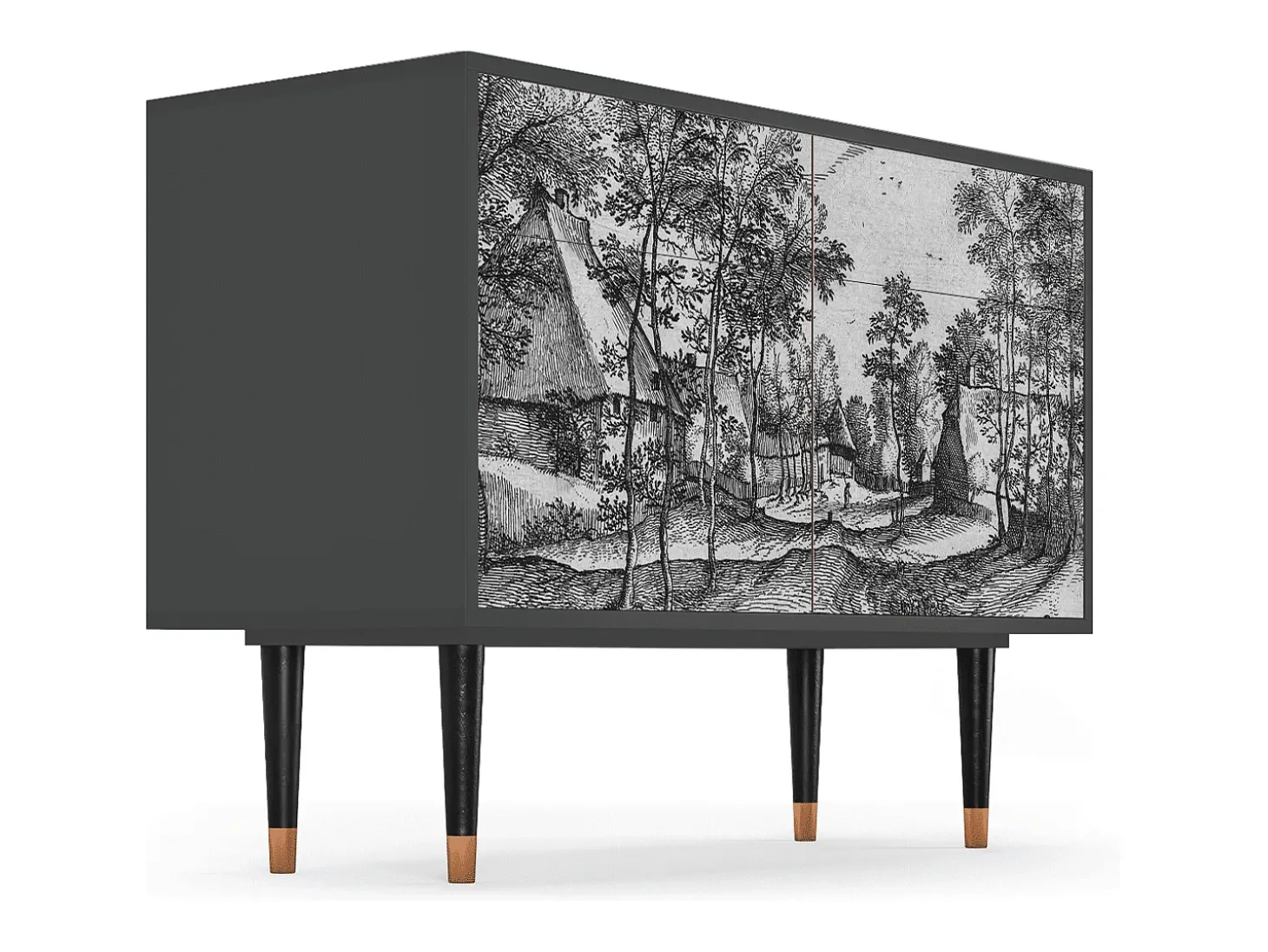 Aparador - 115x85x48 cm - BS4 - Village Road, Antracita