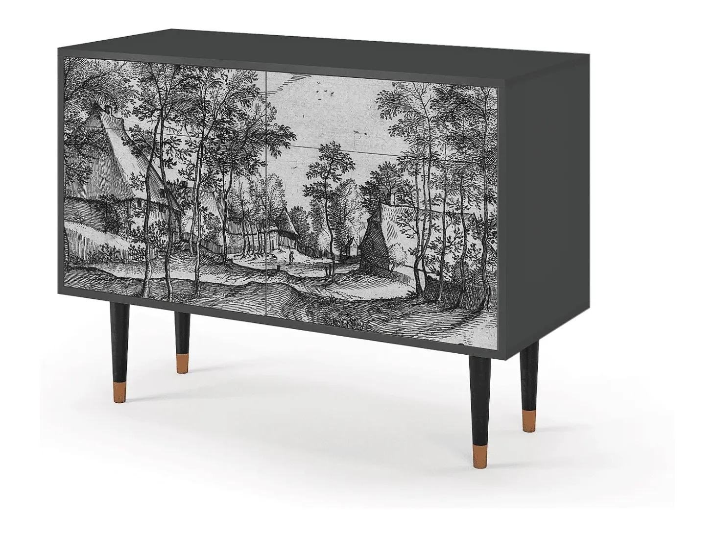 Aparador - 115x85x48 cm - BS4 - Village Road, Antracita