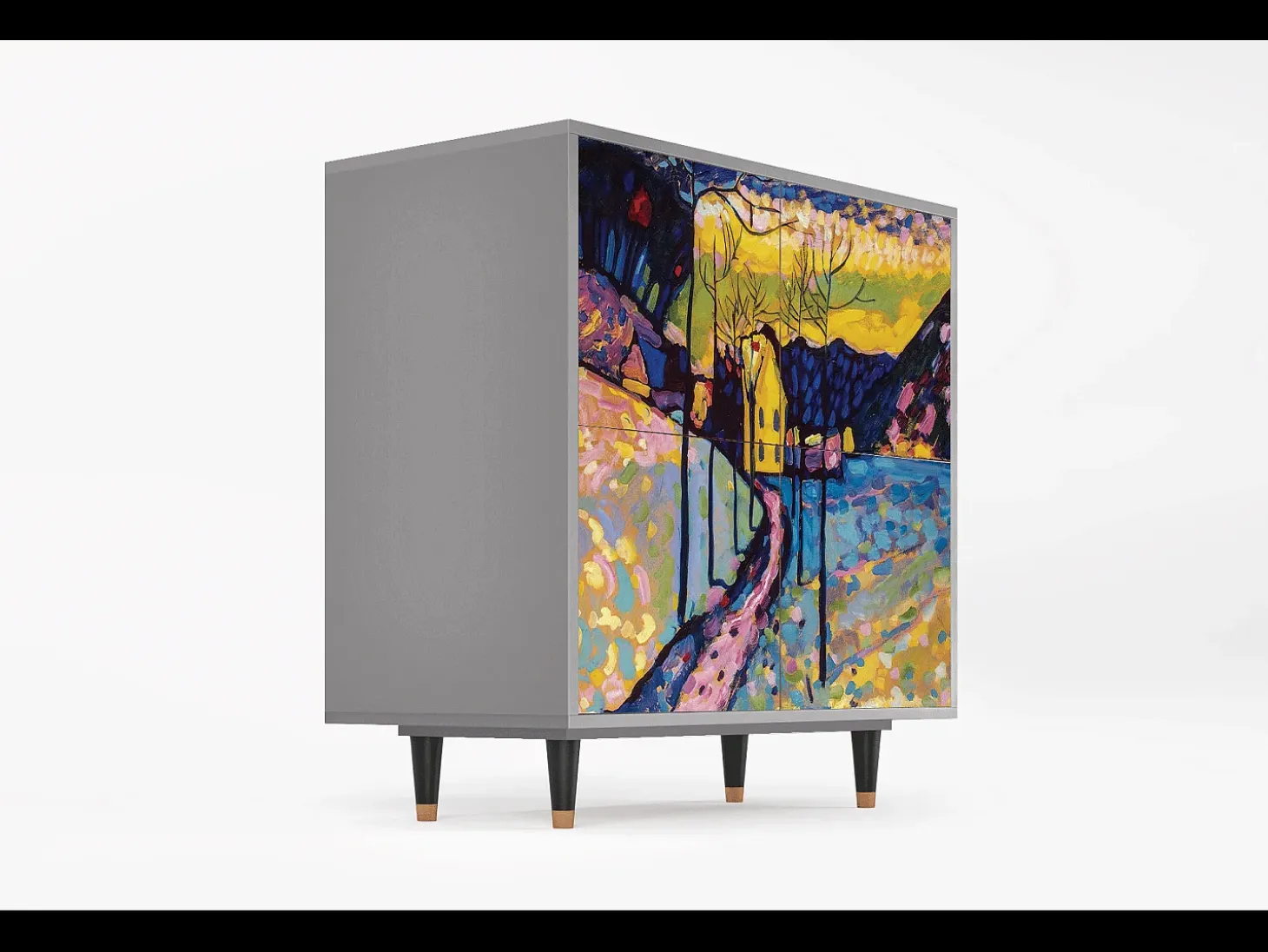 Aparador - 94x96x48 cm - BS3 - Winter Landscape, Gris