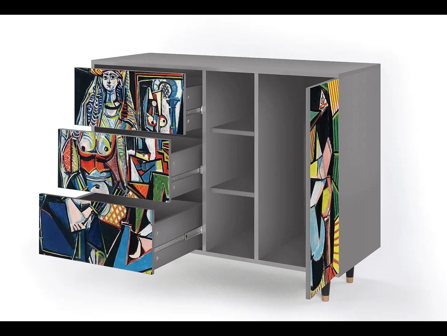 Aparador - 125x98x48 cm - BS2 - Women of Algiers, Gris