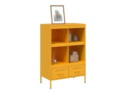 Aparador acero amarillo mostaza 68x39x101,5 cm