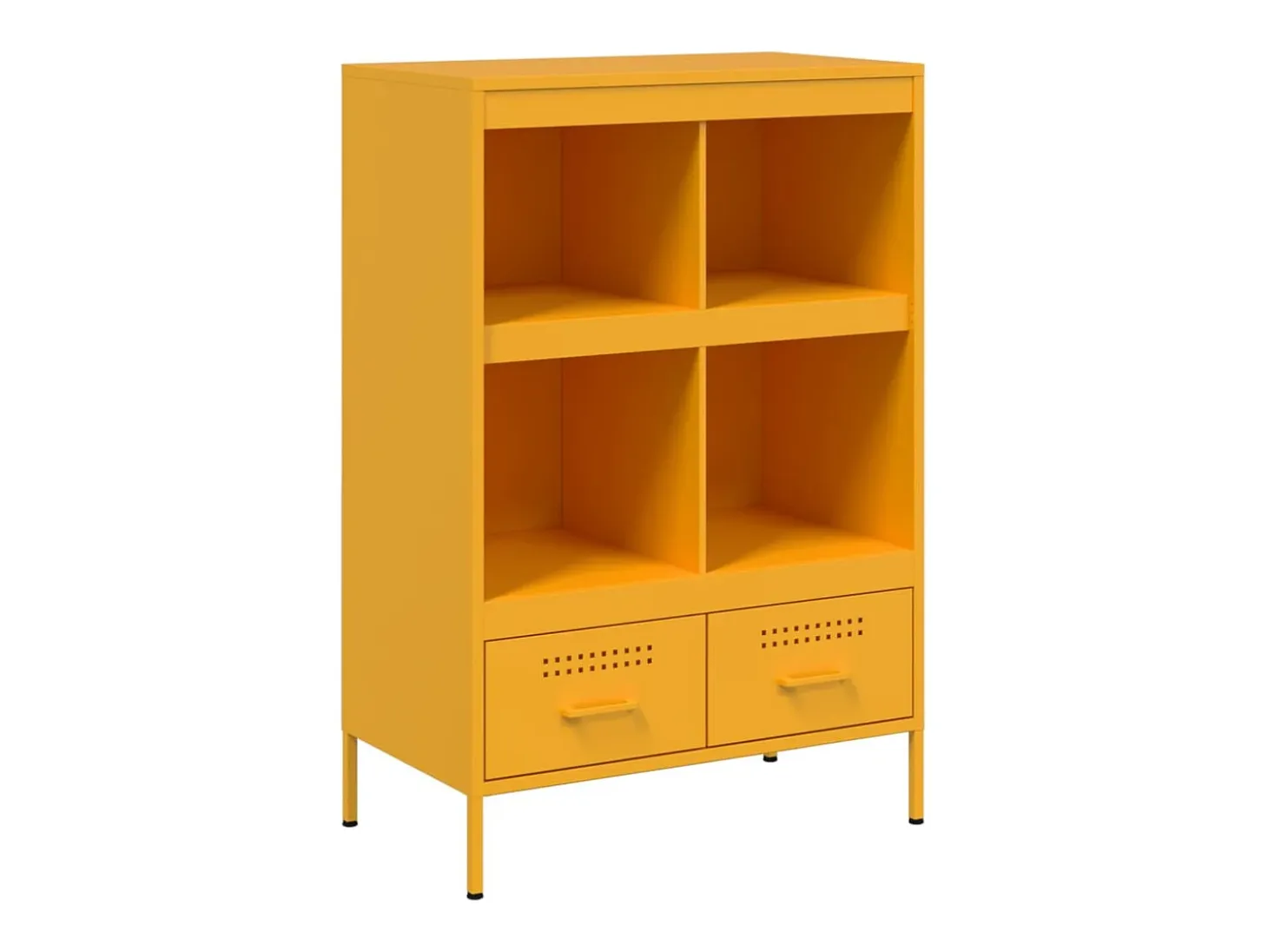Aparador acero amarillo mostaza 68x39x101,5 cm