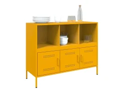 Aparador acero amarillo mostaza 100,5x39x79 cm