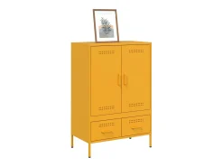 Aparador acero amarillo mostaza 68x39x101,5 cm