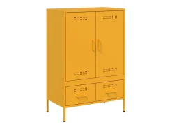 Aparador acero amarillo mostaza 68x39x101,5 cm