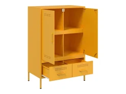 Aparador acero amarillo mostaza 68x39x101,5 cm