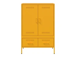 Aparador acero amarillo mostaza 68x39x101,5 cm