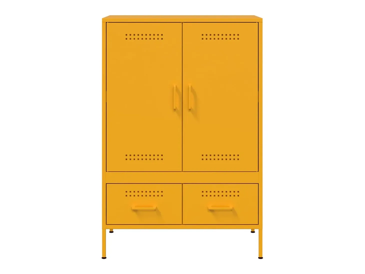 Aparador acero amarillo mostaza 68x39x101,5 cm