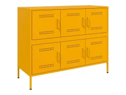Aparador acero amarillo mostaza 100,5x39x79 cm