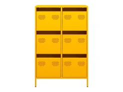 Aparador acero amarillo mostaza 68x39x101,5 cm