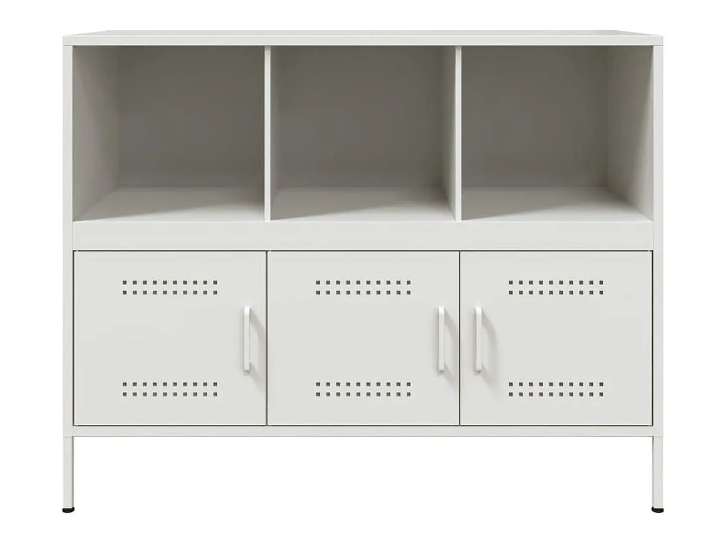 Aparador acero blanco 100,5x39x79 cm