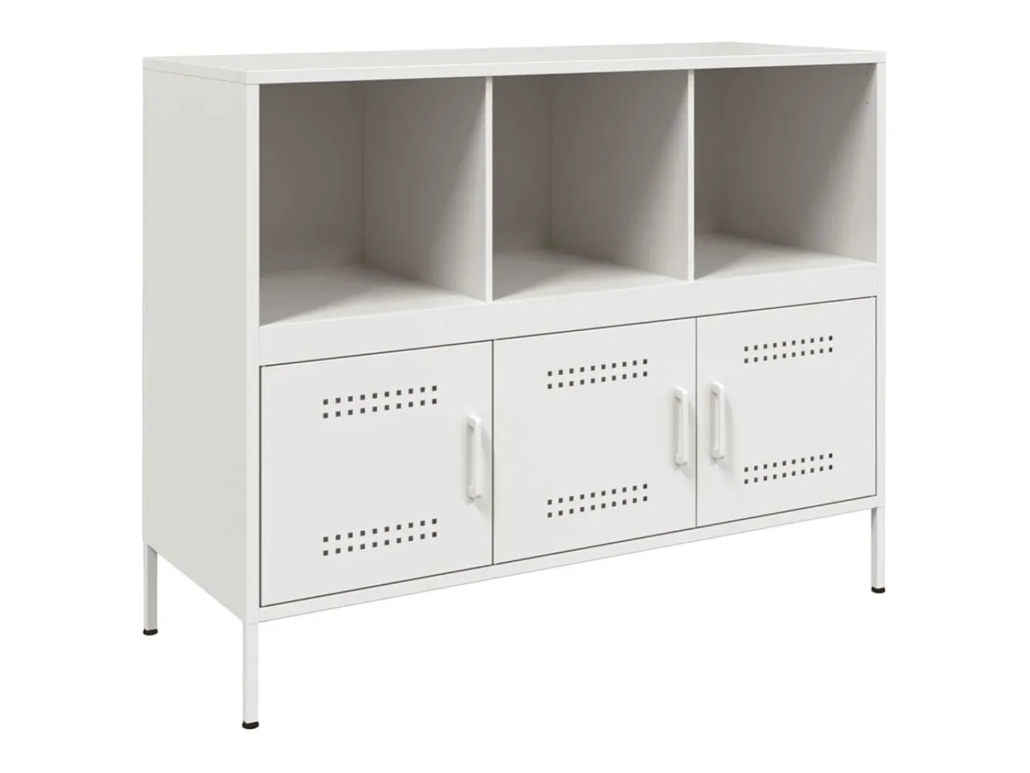 Aparador acero blanco 100,5x39x79 cm