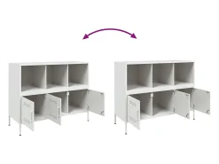 Aparador acero blanco 100,5x39x79 cm