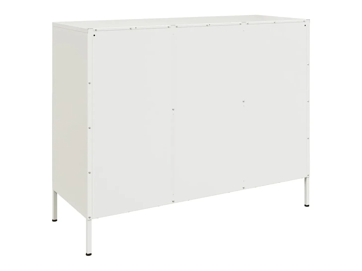 Aparador acero blanco 100,5x39x79 cm