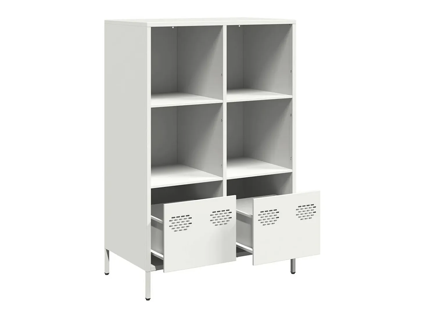 Aparador acero blanco 68x39x103,5 cm