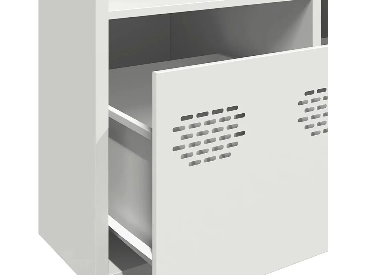 Aparador acero blanco 68x39x103,5 cm