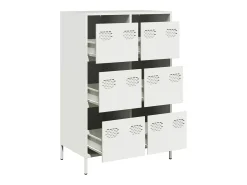Aparador acero blanco 68x39x101,5 cm