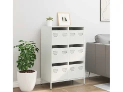 Aparador acero blanco 68x39x101,5 cm