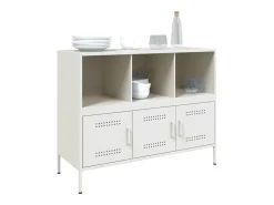 Aparador acero blanco 100,5x39x79 cm
