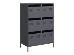Aparador acero gris antracita 68x39x101,5 cm