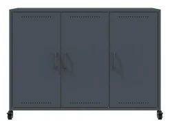 Aparador acero gris antracita 100,5x39x72 cm