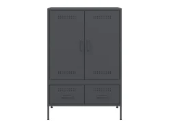 Aparador acero gris antracita 68x39x101,5 cm