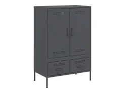 Aparador acero gris antracita 68x39x101,5 cm