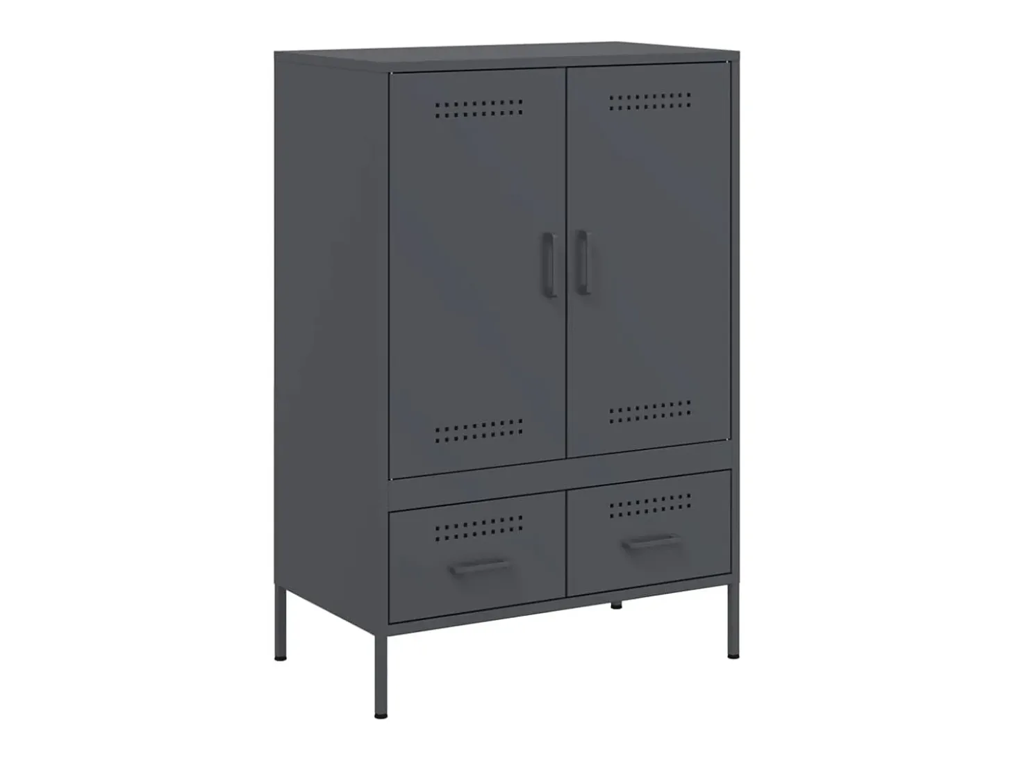 Aparador acero gris antracita 68x39x101,5 cm