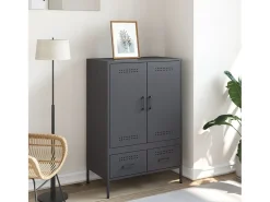Aparador acero gris antracita 68x39x101,5 cm
