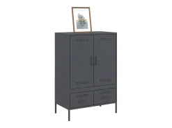 Aparador acero gris antracita 68x39x101,5 cm