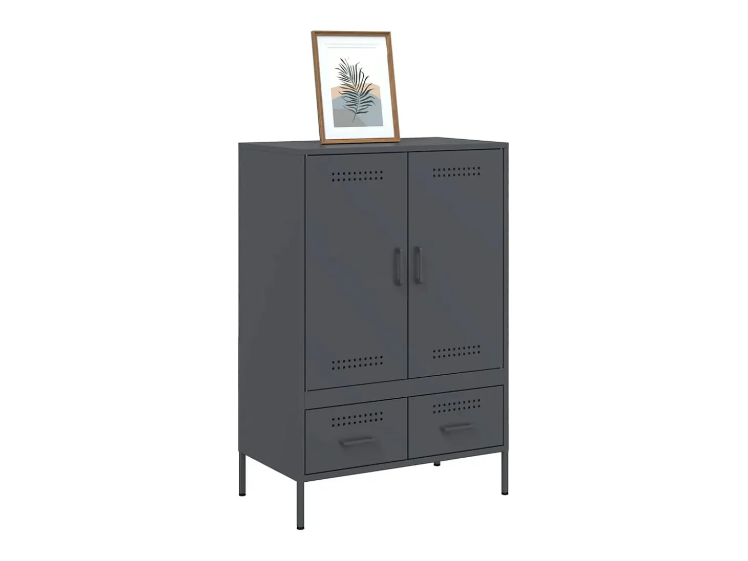 Aparador acero gris antracita 68x39x101,5 cm