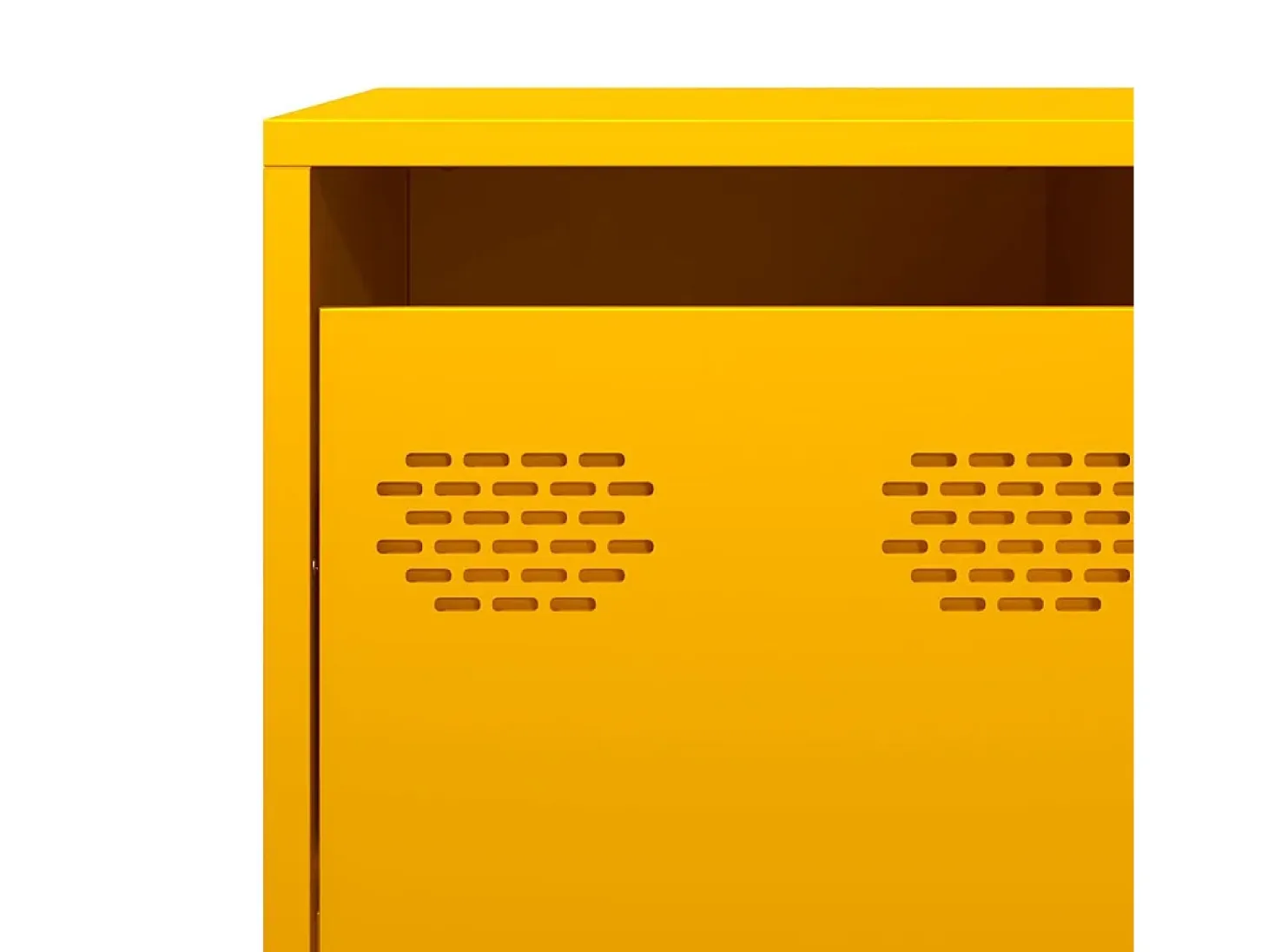 Aparador acero laminado en frío amarillo mostaza 135x39x73,5 cm