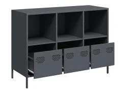Aparador acero laminado en frío gris antracita 101,5x39x73,5 cm