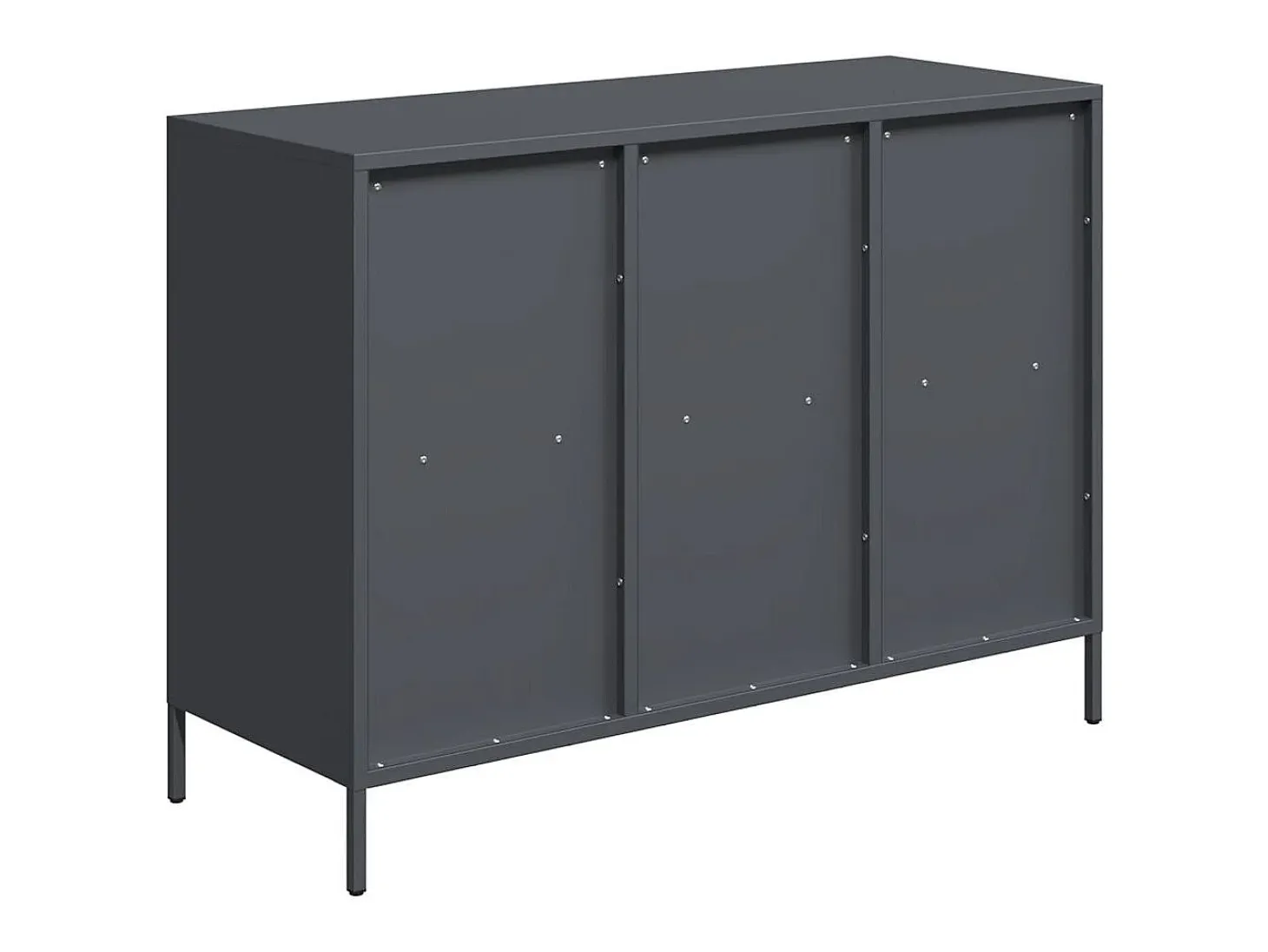 Aparador acero laminado en frío gris antracita 101,5x39x73,5 cm