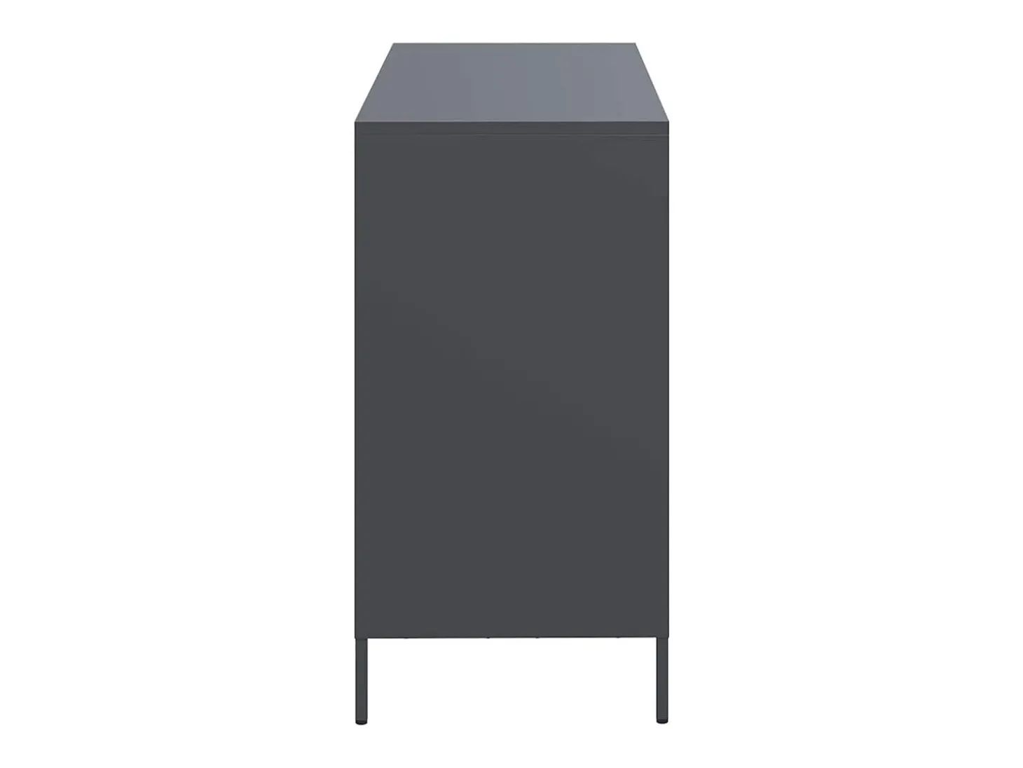 Aparador acero laminado en frío gris antracita 101,5x39x73,5 cm