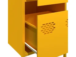 Aparador acero laminado en frío amarillo mostaza 35x39x73,5 cm
