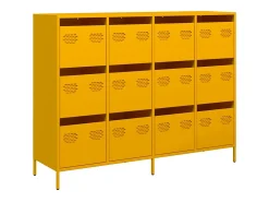 Aparador acero laminado en frío amarillo mostaza 135x39x103,5cm