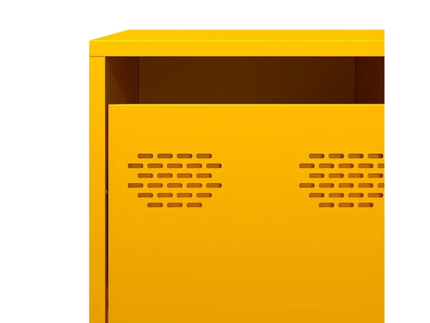 Aparador acero laminado en frío amarillo mostaza 135x39x103,5cm